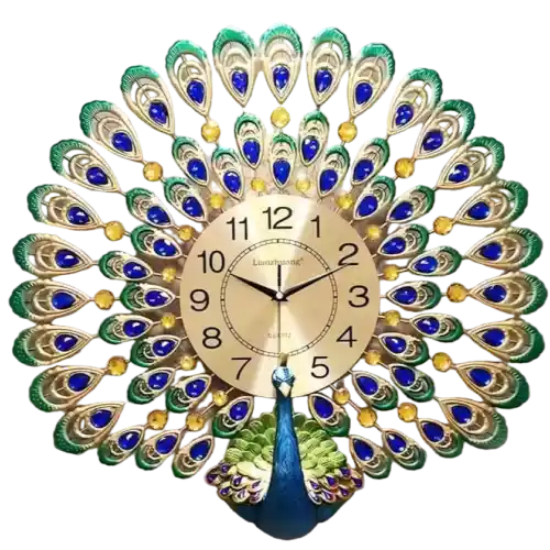 peacock wall clock