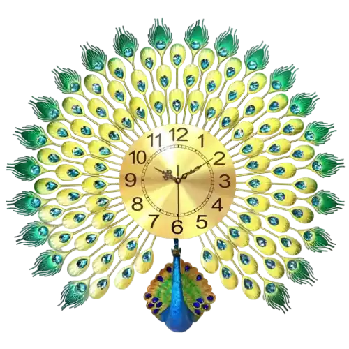 Peafowl Designer Clock